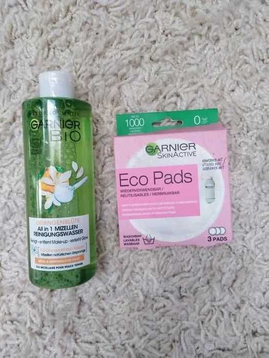 Płyn micelarny i Eco pads Garnier