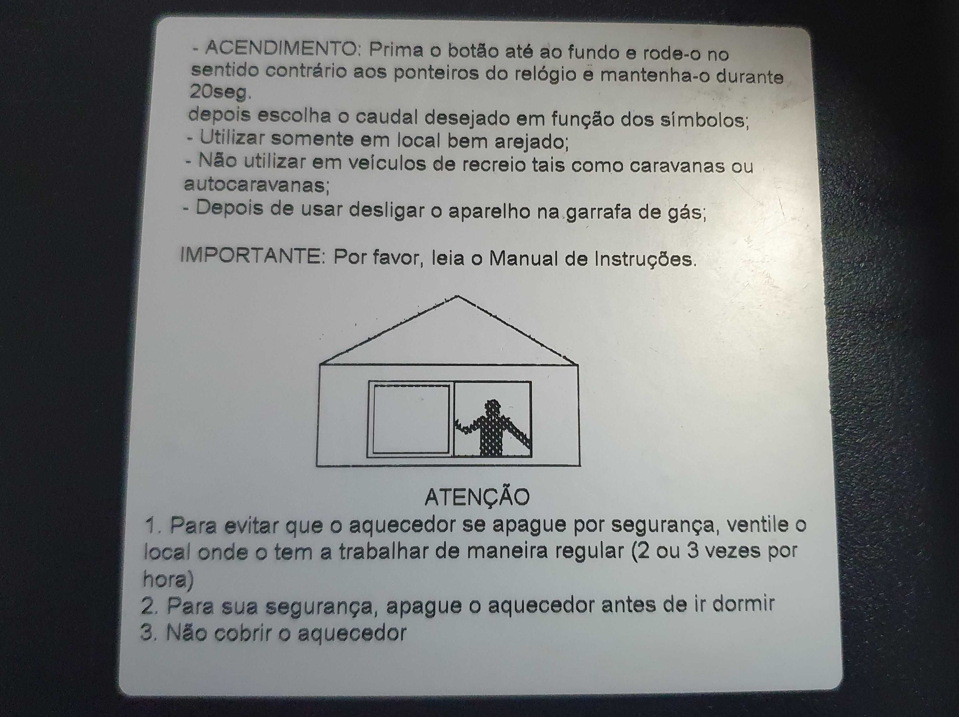 Aquecedor a gás Catalítico - Galp GP CAT-30, com manual de instruções