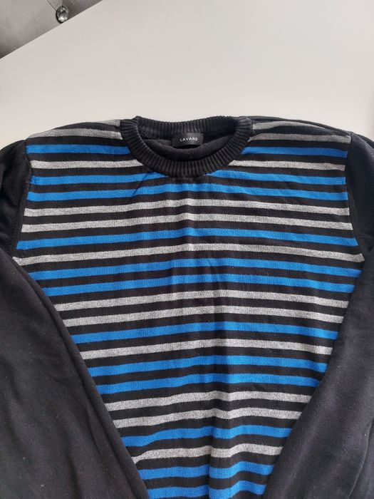 Lavard lekki jak NOWY sweter sweterek męski młodzieżowy paski r. M