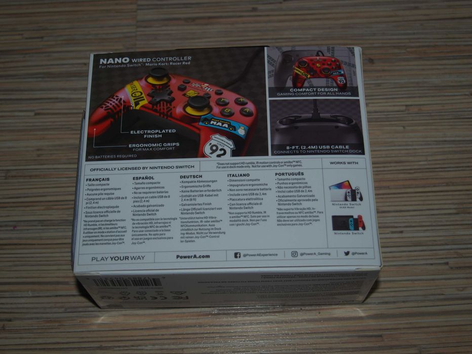 PowerA SWITCH Pad przewodowy NANO Mario Kart Racer nowy!!!