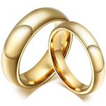 Klasyczne Obrączki Ślubne złote z Wolframu