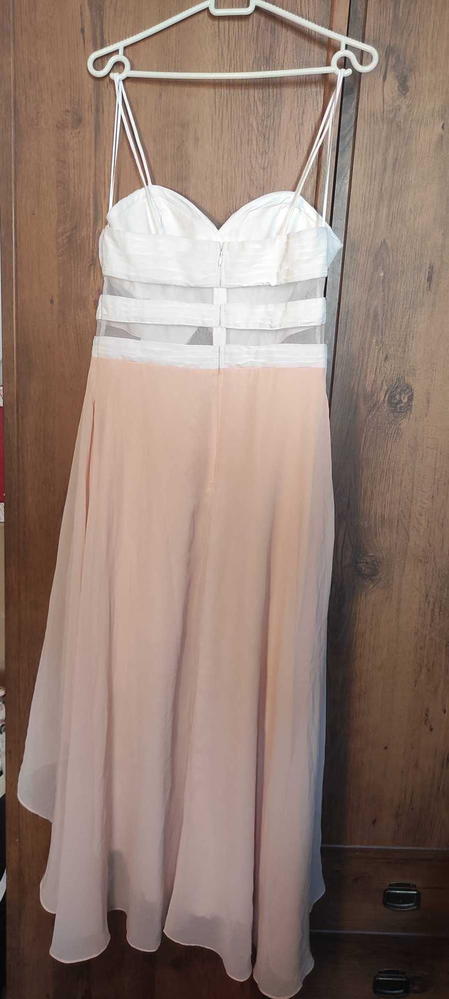 Sukienka szyfonowa z dłuższym tyłem | Bonprix | 40