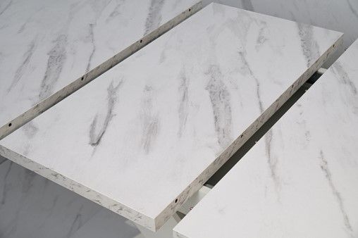 DUBAI nowoczesny stół rozkładany do salonu jadalni 120x80 biały marmur