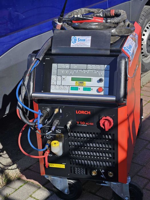 Spawarka tig Lorch v50 ac/dc Jak nowa 500Amper/63H pracy/8m Uchwyt tig