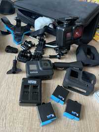 GO PRO HERO 8 BLACK + akcesoria / ładowarkq Baterie i inne .