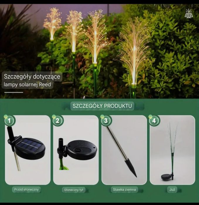 Lampkai solarne do ogrodu 2 sztuki