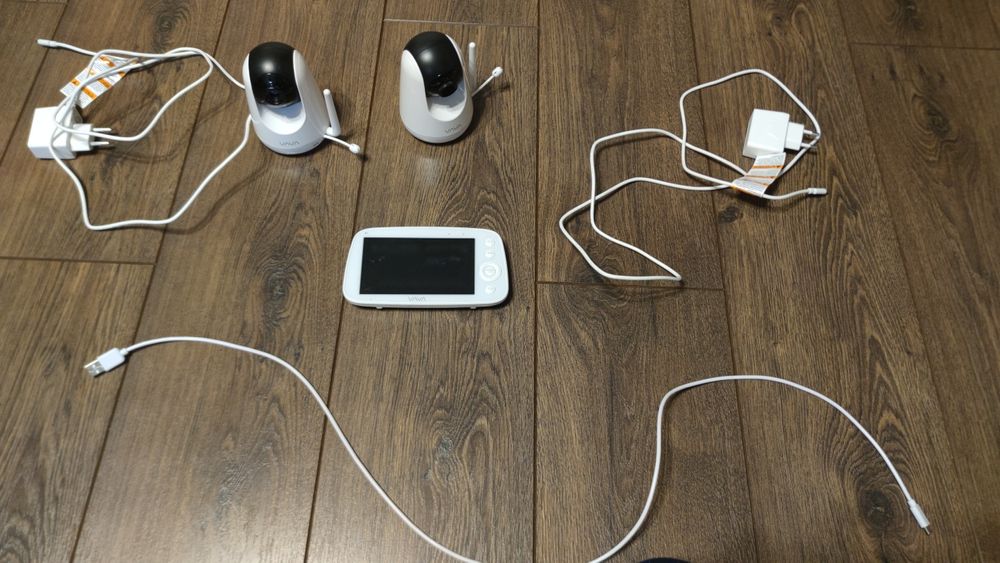 FAKEME Elektroniczna niania z dzielonym ekranem, 5" 720P z 2 kamerami