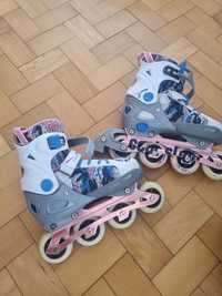 Rolki in line skates lady cins M 37 40 regulacją różowo niebieskie