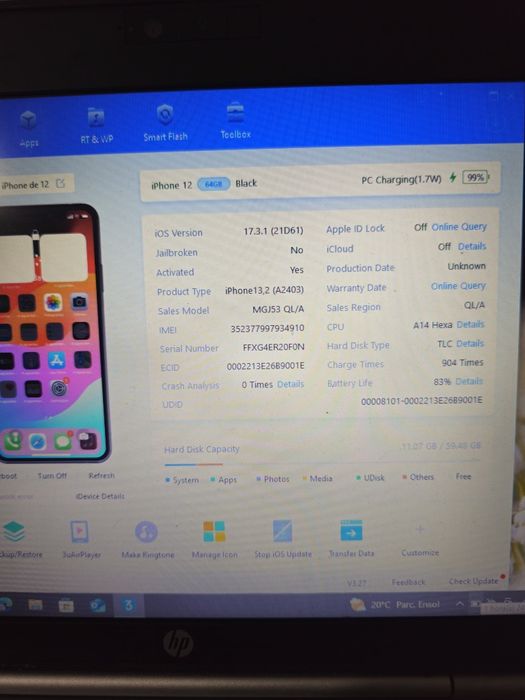 Iphone 12 azul de 64gb