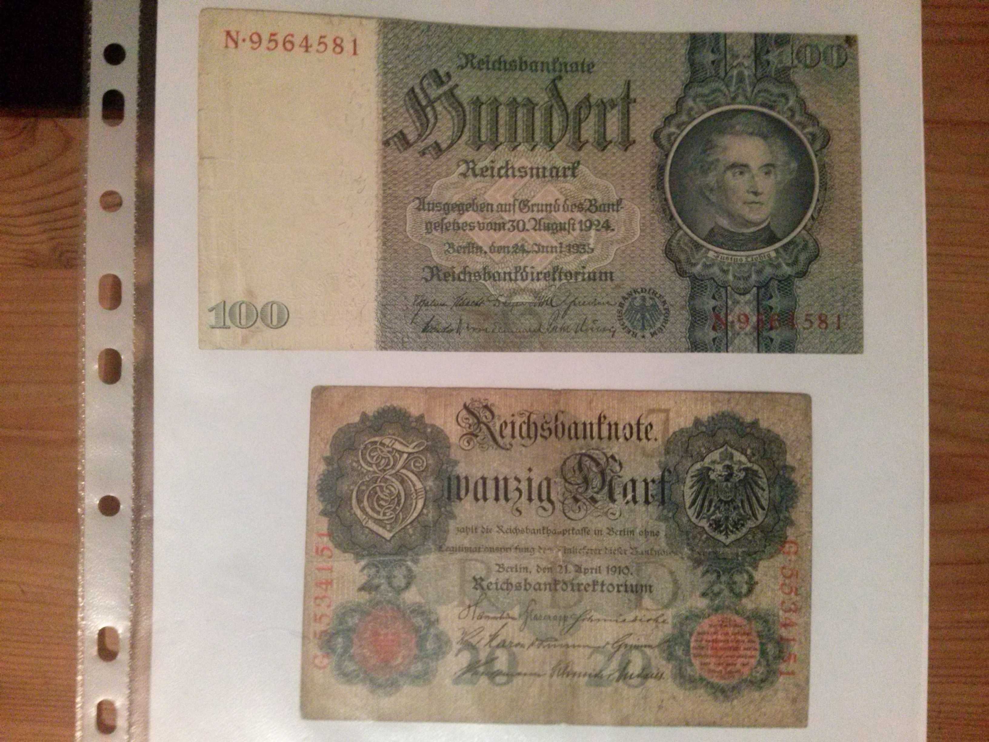 2 Super Banknoty Niemieckie Przedwojenne