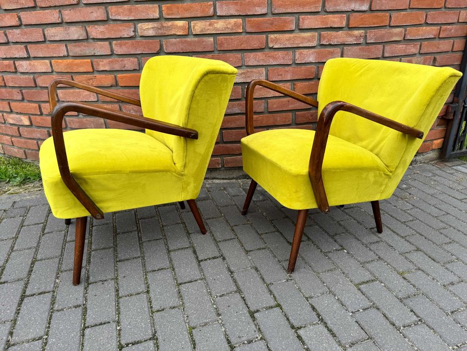 Fotel klubowy patyczak art deco vintage prl fotelik Ludwik stylowy