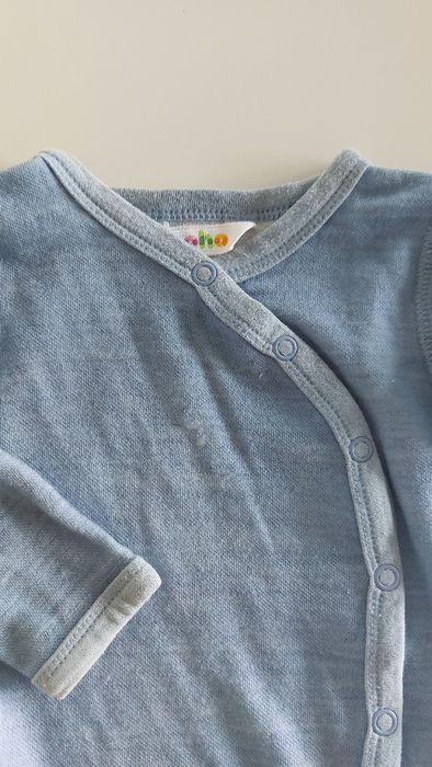 68 JOHA wełniane bambusowe body kopertowe z długim rękawem