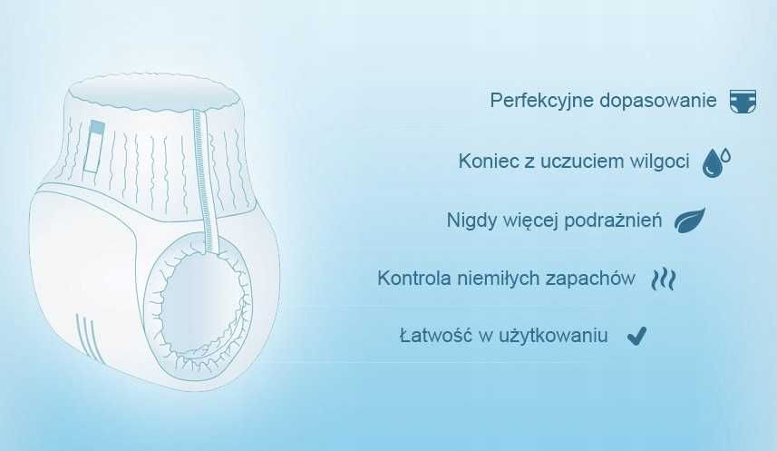 Duże Pieluchomajtki/Pampersy/Pieluchy/Majtki chłonne dla dorosłych,XXL