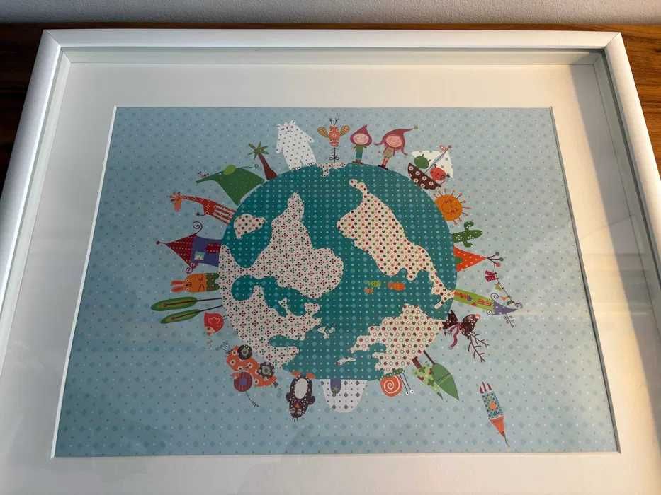 Quadro mundo para crianças