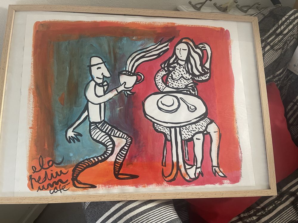 Quadro em madeira com desanho