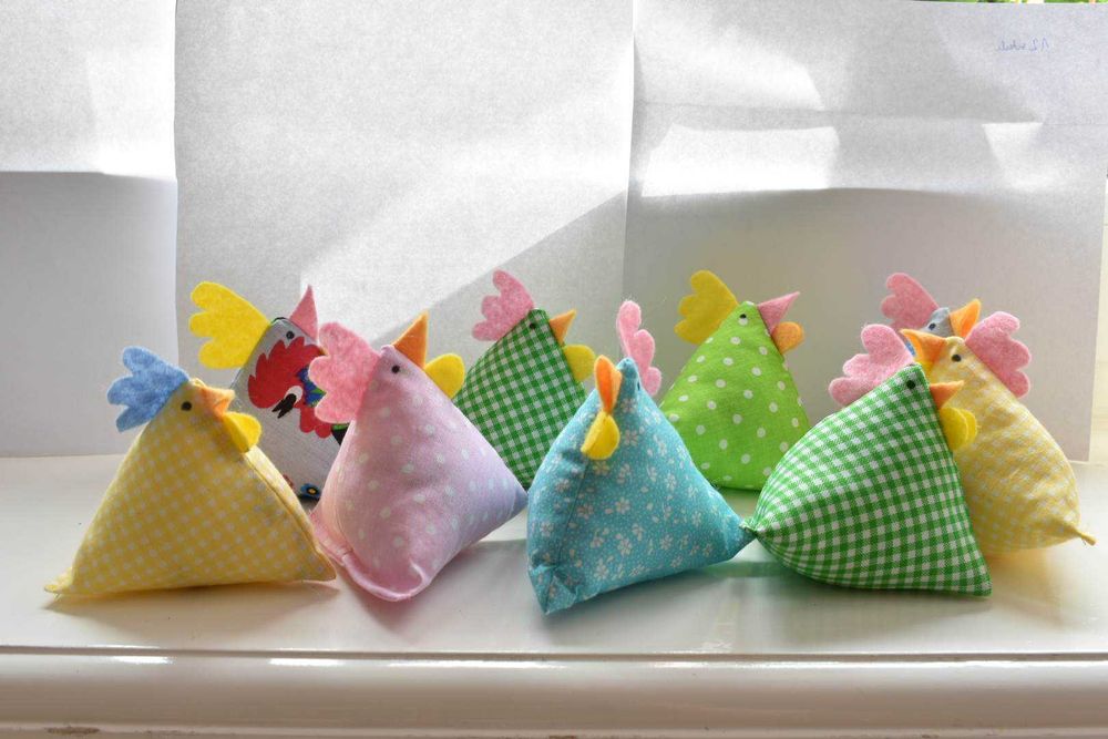 Zabawka dla kota z walerianą ręcznie szyta kwoczki 1 sztuka