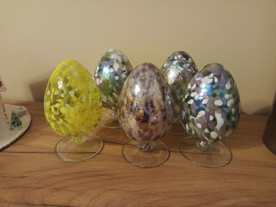 Jaja szklane ręczna produkcja Wielkanoc