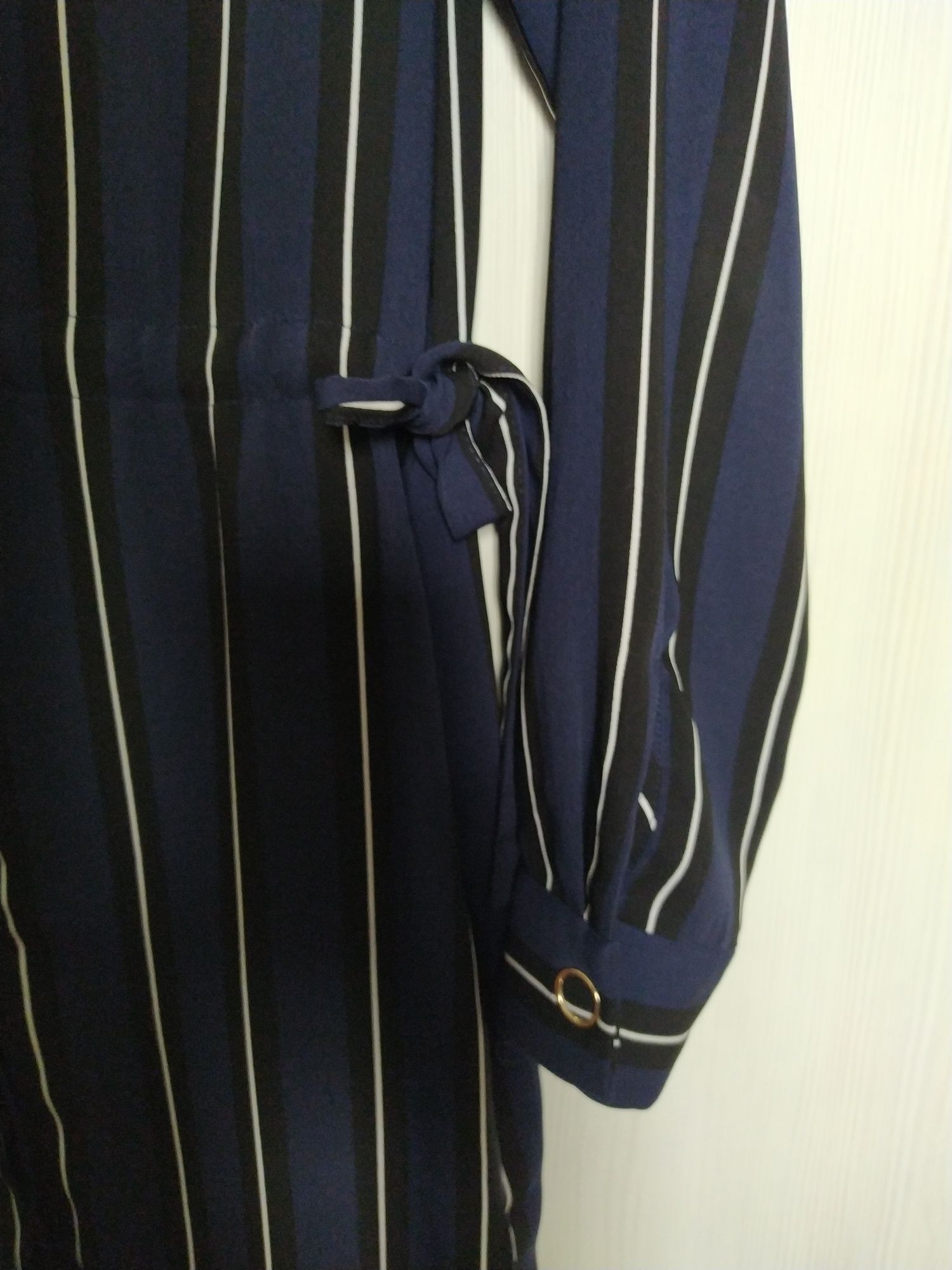Sukienka midi h&m w paski r. 34