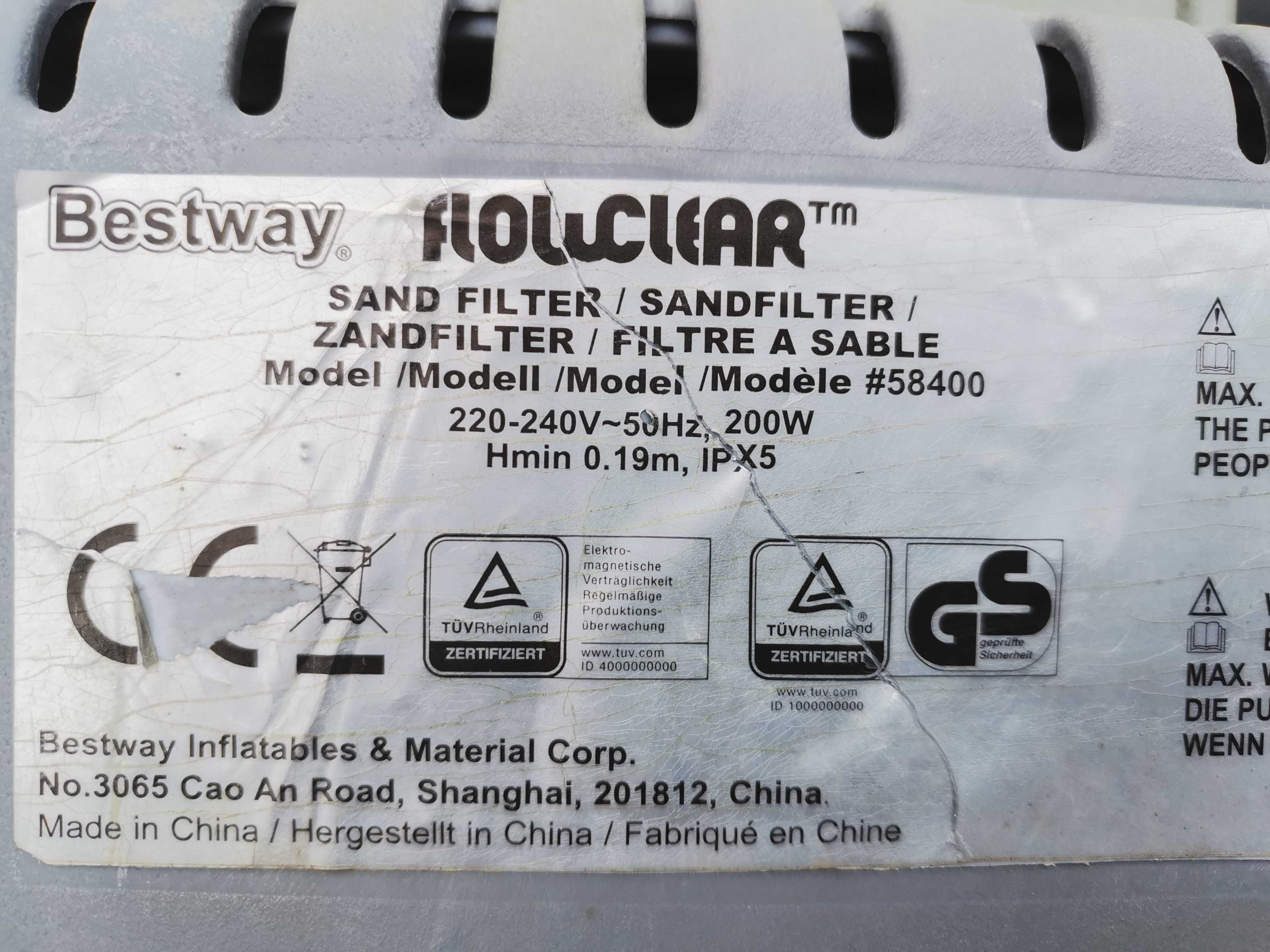 Bestway Flowclear pompa filtrująca piaskowa 58400