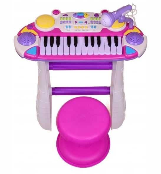 Zestaw muzyczny Keyboard + Werble + Mikrofon dla dzieci 3+