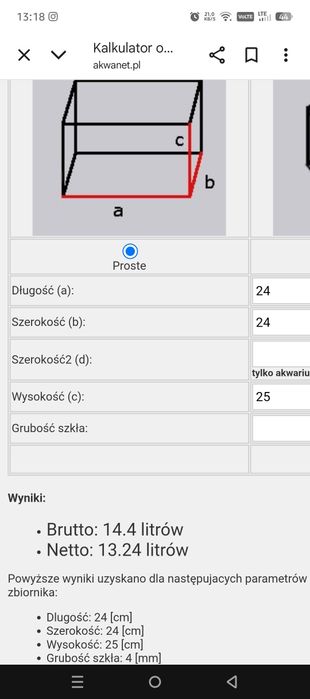 Akwarium 14 litrow