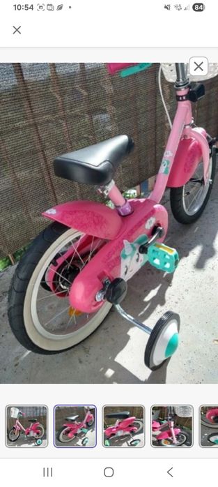 Rowerek dla Dziewczynki Btwin 500 unicorn 14 cali