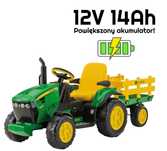 John Deere Peg Perego traktorek POWIĘKSZONY AKUMULATOR 12V 14Ah