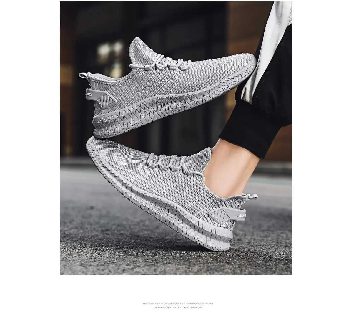 nowe buty męskie siateczkowe /44/szare