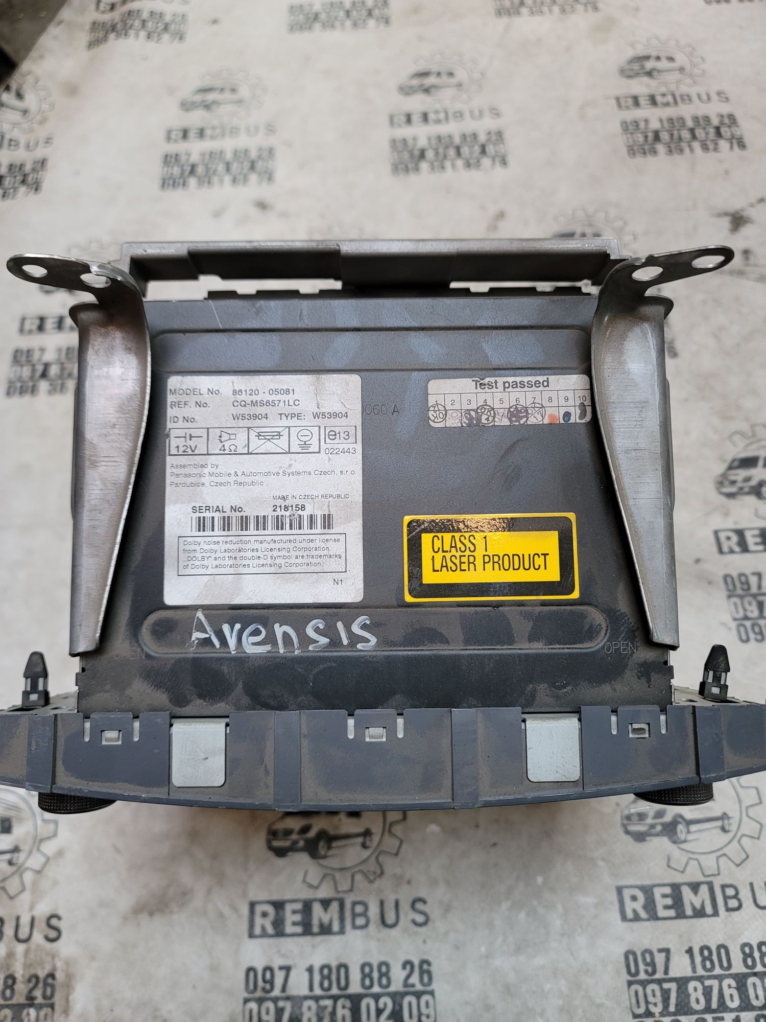 Магнітола магнітофон  TOYOTA Avensis t25 блок клімата
