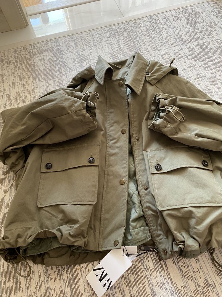 Куртка Зара Zara камуфляжная с подкладкой