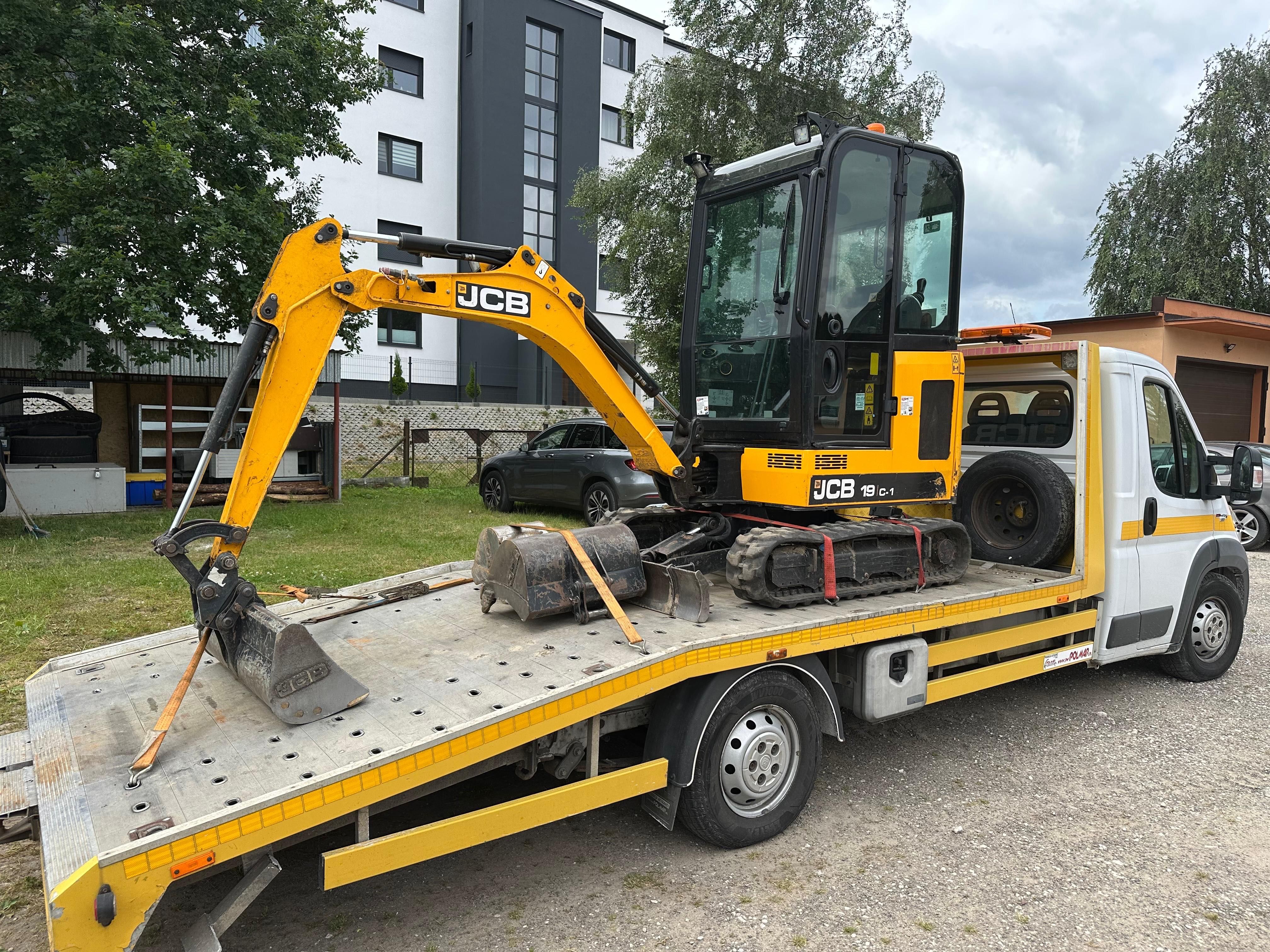 Mini koparka JCB 19C1 z 2022r. ładna 1900kg 3 łyżki SALON POLSKA 1 WŁ