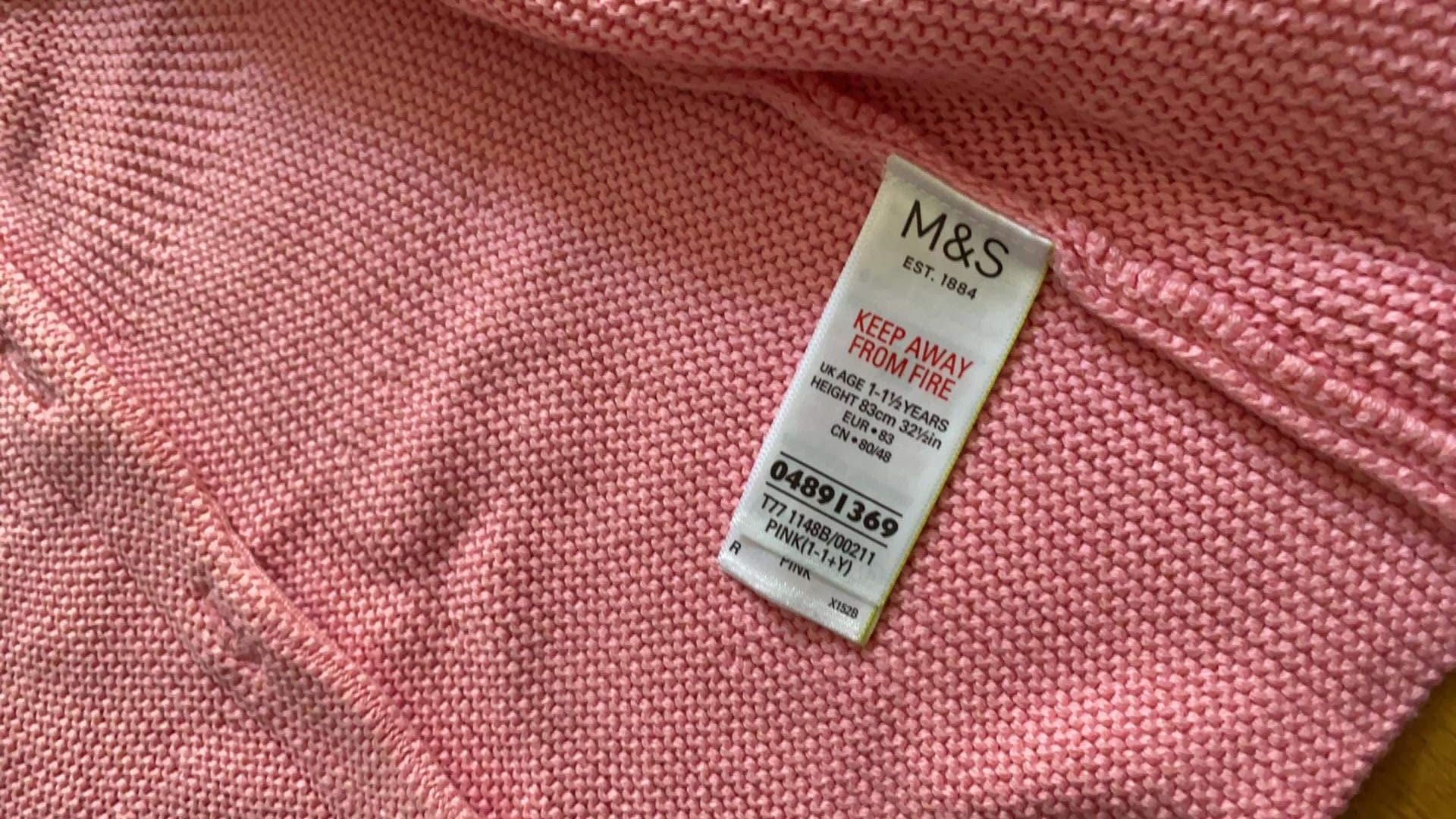 Marks&Spencer sweterek pleciony na guziki M&S