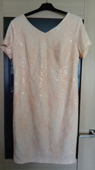 Suknia 44 /46 kolor brzoskwiniowy