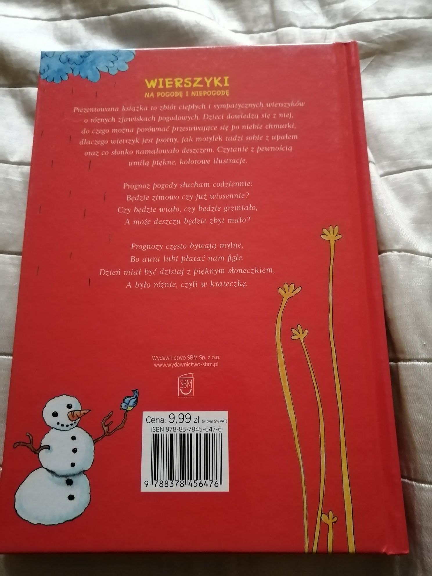 książeczka dla dzieci " Wierszyki na pogodę i niepogodę"