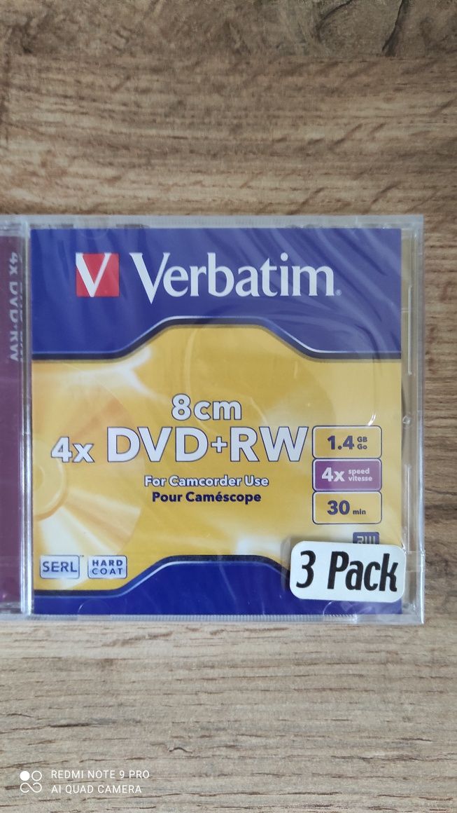 Диски Verbatim DVD+RW mini 1,4Gb slim 4x (3шт/уп)