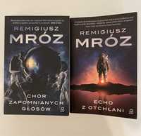 R. Mróz - pakiet 2 książek sci-fi, super stan! „Echo z otchłani” &…