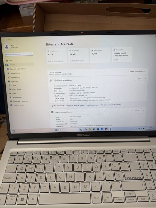 Portatil HP i5 16gb Ram 512 SSD nvme com caixa e garantia