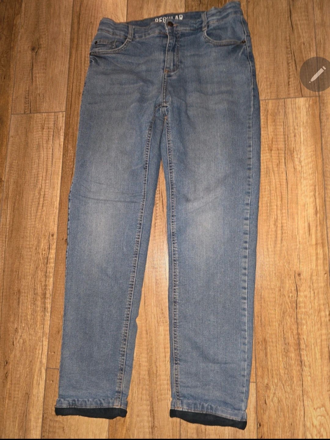 Spodnie jeans Regular ocieplane
