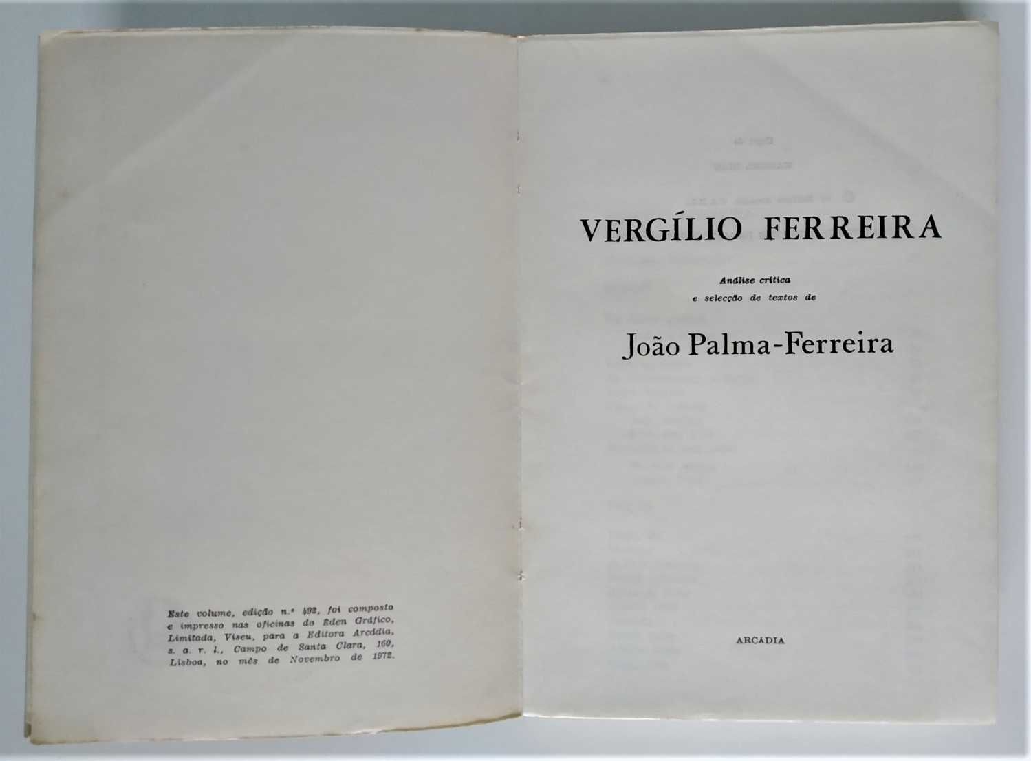 Vergílio Ferreira – análise crítica e seleção de textos