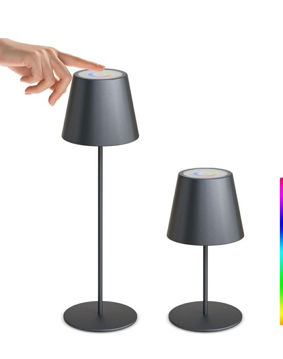 Metalowa lampka LED, różnokolorowa