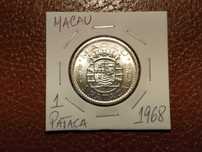 Macau Portuguesa - moeda de 1 pataca de 1968 (Ex-colónias)