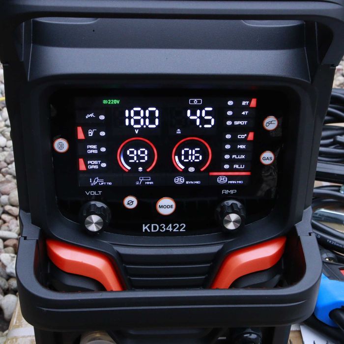 Migomat FLUX Gaz Mig ALU TIG Spawarka MMA 255A 4w1 Kraft&Dele KD3422