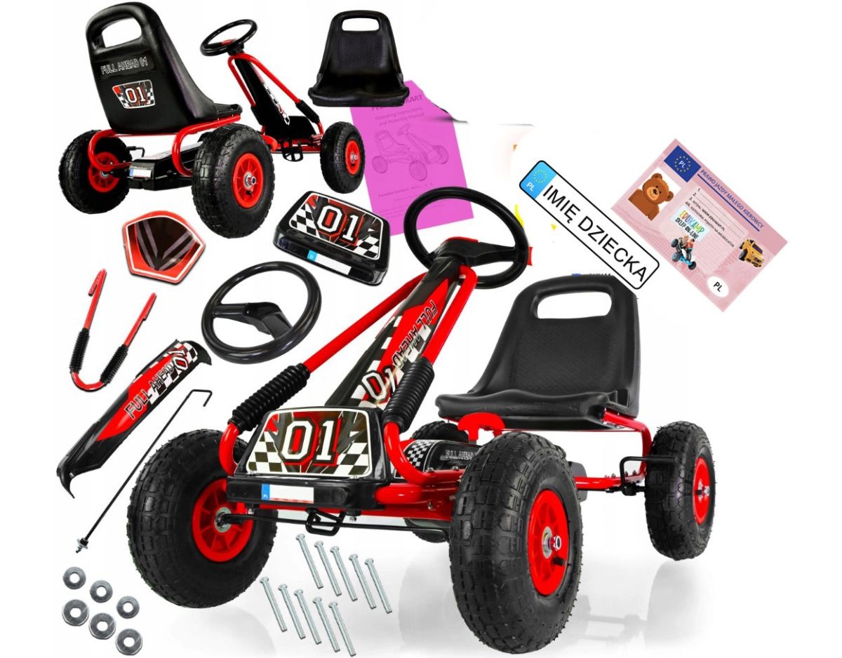 Gokart Na Pedały Gokart A15 Pompowane Koła! + Gratis!