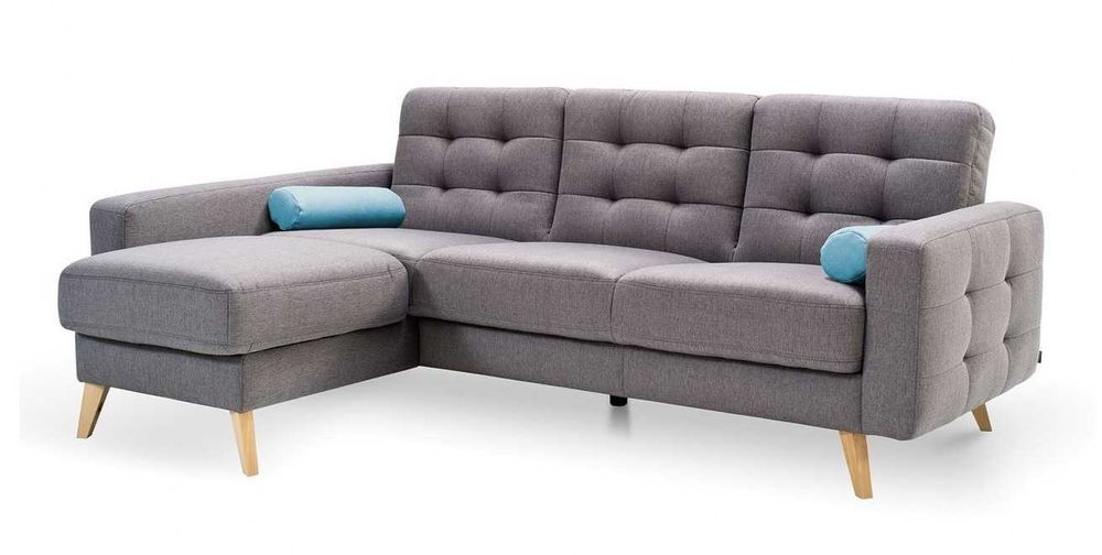 Narożnik Nappa NAJTANIEJ !!! szary z funkcją spania sprężyny pianka