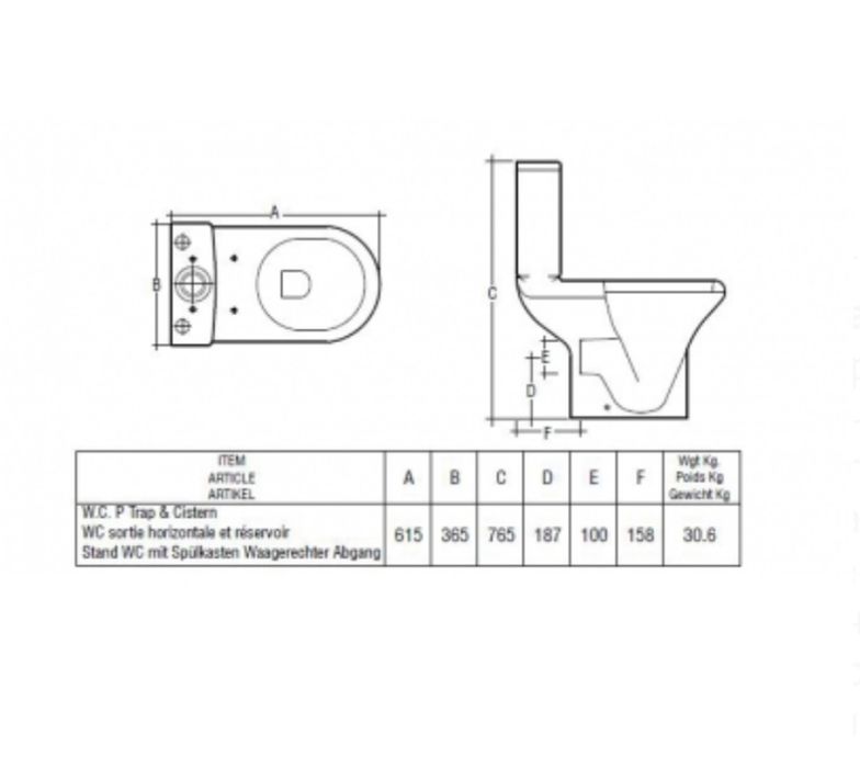 Комплект Compact RAK Ceramics (унітаз бачок кришка)АРАБСЬКІ ЕМІРАТИ