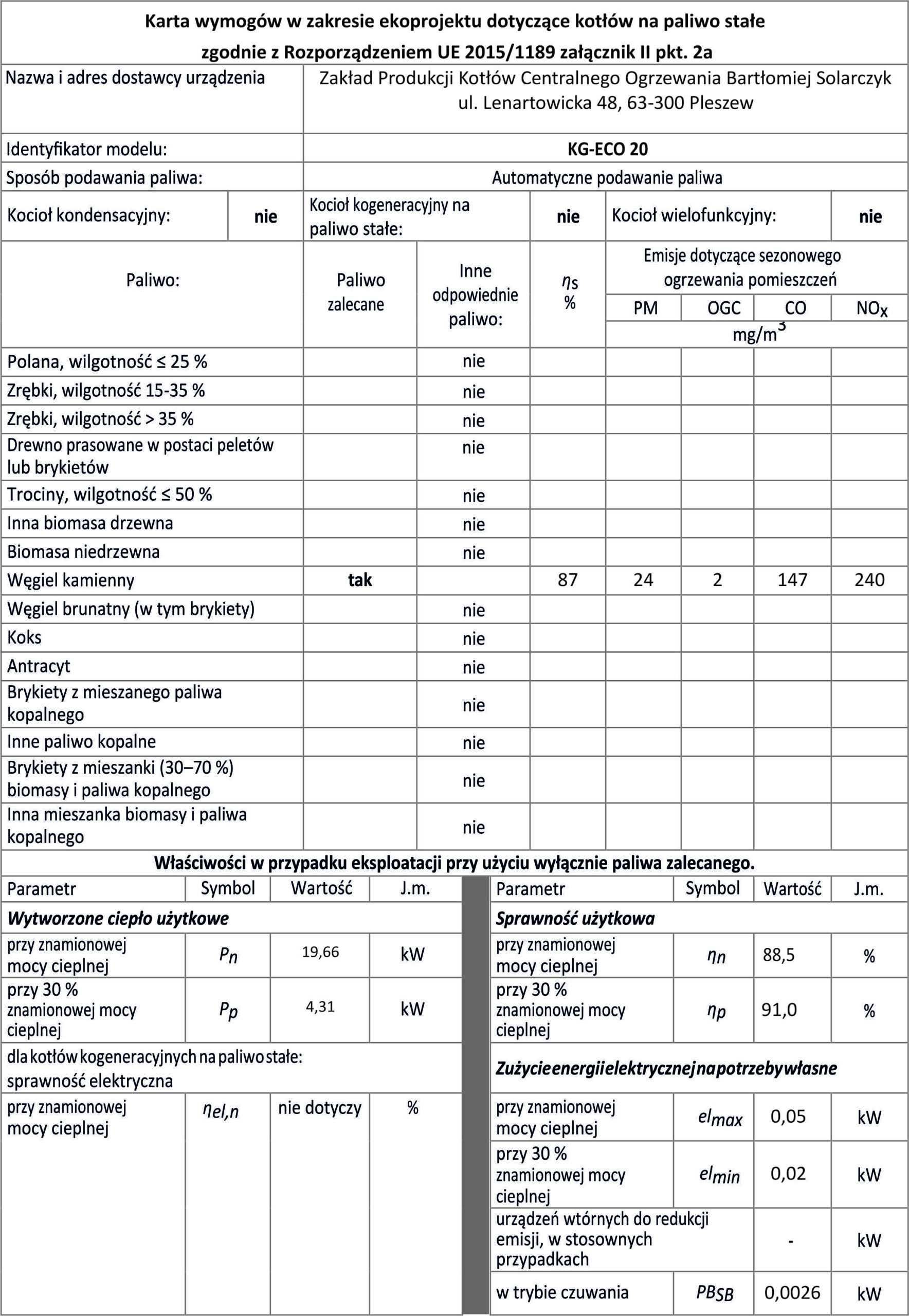 Kocioł piec co 20kW 180m2 z podajnikiem na ekogroszek atest 5KLASA PID