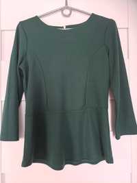 Zielona bluzka z baskinką Orsay 36