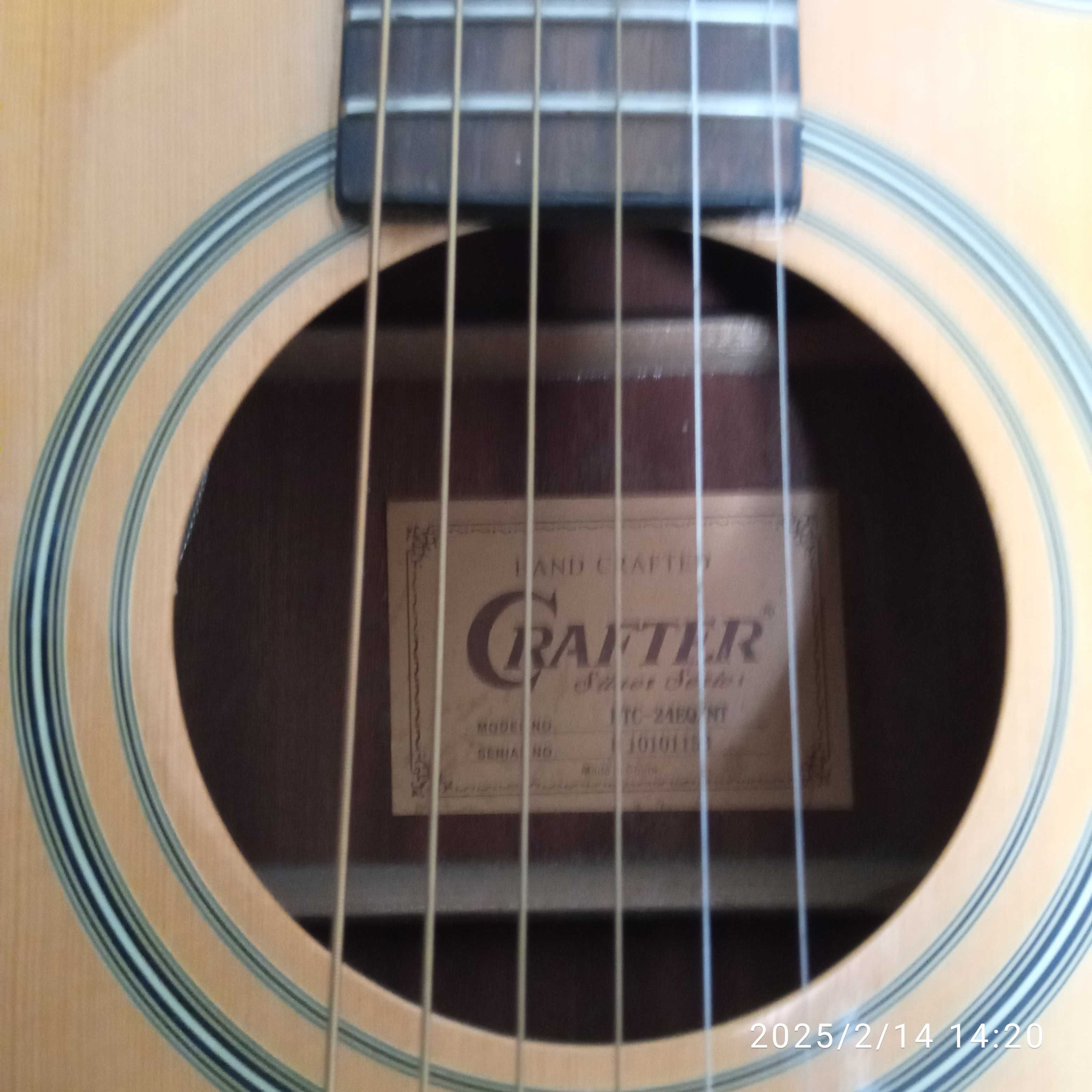 gitara elektroakustyczna Crafter HTC-24EQ/NT+piankowy pokrowiec+stojak