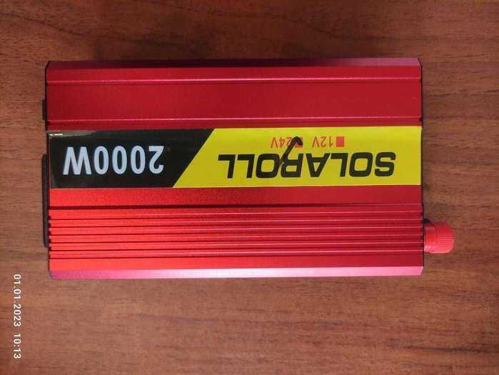 Інвертор перетворювач напруги Solaroll DC 24 - 220 V - 2000W