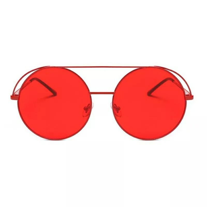 Сонцезахисні круглі ретро окуляри червоні